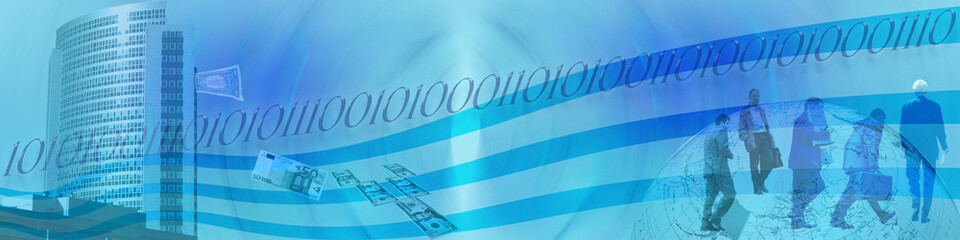 Wall Mural - Banner: Business and financial successs