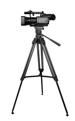 The digital video camera on the tripod