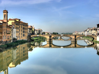 Michelangelo bridge in Florence hdr