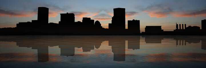 Wall Mural - Baltimore Inner Harbor at sunset