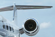 canvas print picture - Rewar detail of business jet
