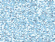Vector mosaic of small blue squares