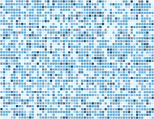 Vector Mosaic Of Small Blue Squares