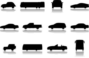 Wall Mural - Set icons - 19. Cars