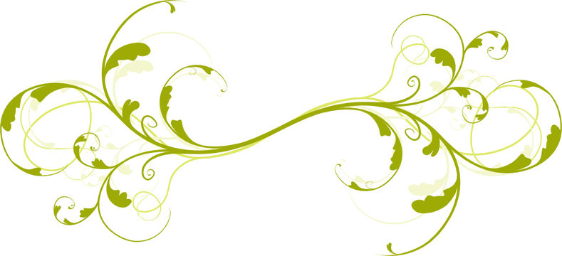 vector serie - flower arabesque on a green brown background