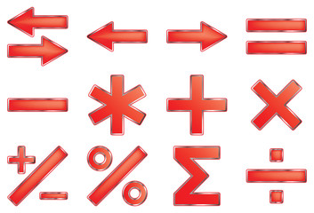 Mathematical symbols. Vector illustration. 