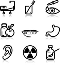 Sticker - Black contour web icons, set 15