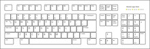 Standard 101 Keys PC Keyboard Layout, In Vector Format.