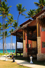 Poster - Tropical resort on ocean shore