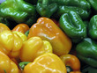 green and yellow paprika