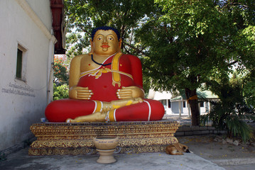 Canvas Print - Buddha in red