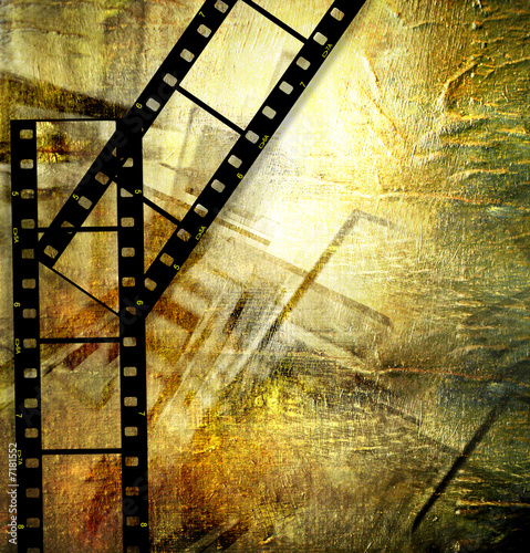 vintage background with film strips