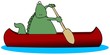 Dinosaur In A Canoe