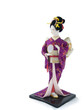 Traditional Japanese Doll with isolated white background