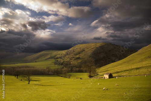 Foto-Schiebegardine Komplettsystem - Landscape in Peak District. England (von Steeve ROCHE)