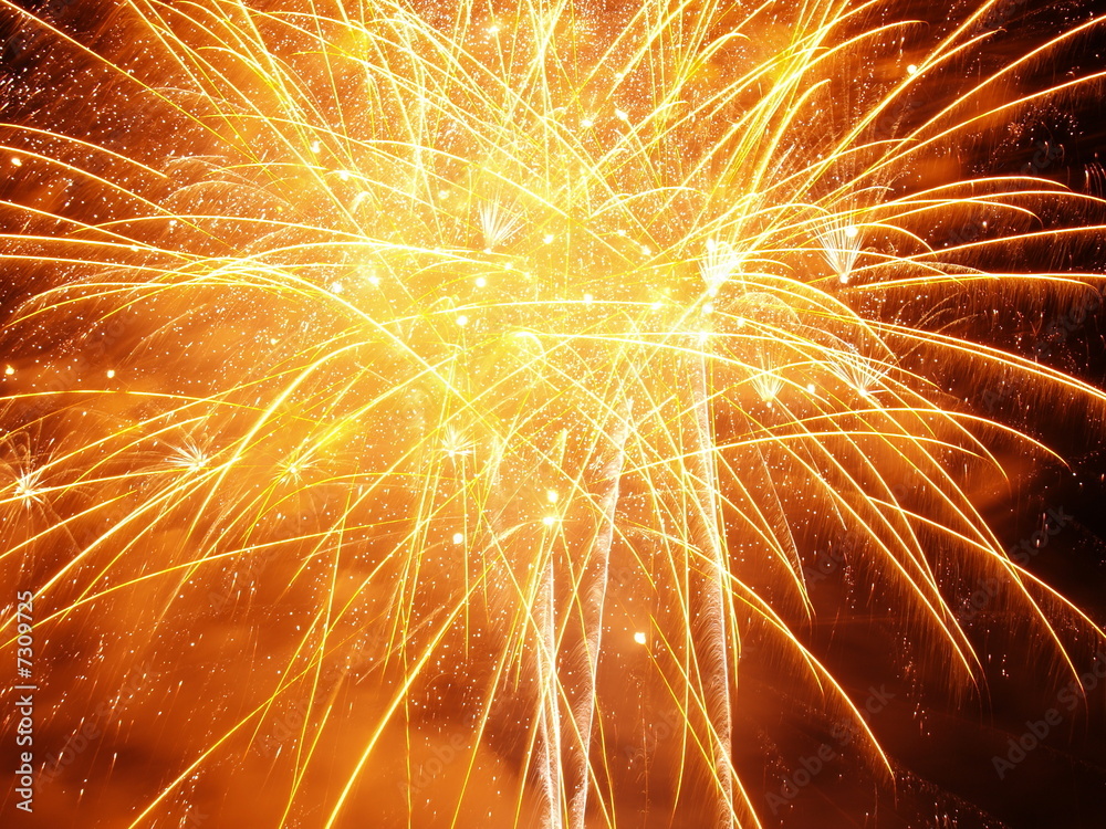 Orange Burst Firework