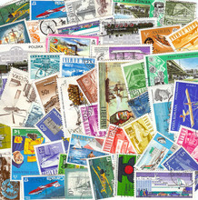 Collection Of Vintage Transportation Stamps
