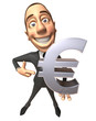 Businessman avec un euro