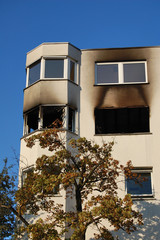 ausgebrannte wohnung in frankfurt