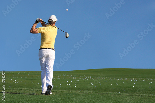 Fotografía Golf - Golfspieler beim Abschlag
