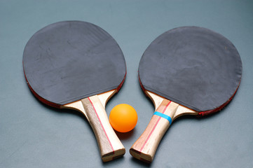 Ping Pong Paddles and Ball