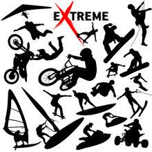 Vector EXtreme Sport Silhouettes