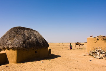 Wall Mural - Indian desert house