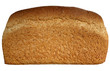 A large healthy wholemeal uncut loaf isolated over white.
