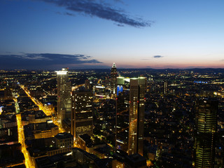 Wall Mural - Nightscene of Frankfurt city