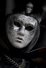 Wall Mural - blac and silver mask