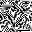 Retro black and white seamless triangle background