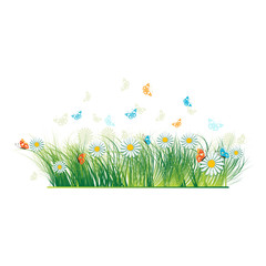 Wall Mural - Grass silhouette green, summer background