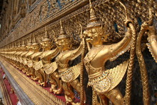 Gold Soldiers At The Grand Palace