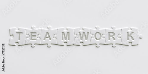 Puzzle pieces with text wri...