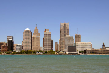  City skyline-Detroit Michigan