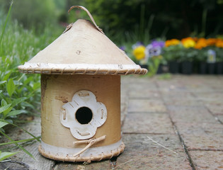 wooden birdhouse