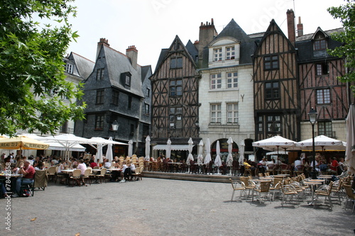 Cuadros en Lienzo Place Plumereau à Tours (Indre-et-Loire, Région Centre)