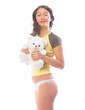 © Raisa Kanareva - Beautiful teen holding a teddy bear