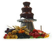 schokoladenbrunnen mit frische früchte