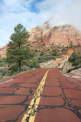 Wall Mural - Red road of the Zion