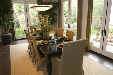 Luxury home dining room.