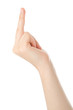 © StockPhotosArt - Showing the finger isolated on white background.