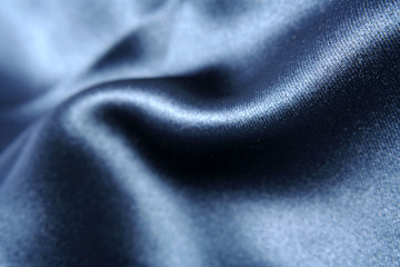 Blue silk fabric