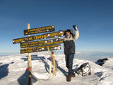 The trekker on Kilimanjaro