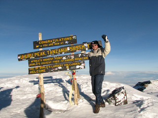 the trekker on kilimanjaro
