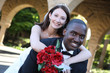 © Stephen Coburn - Attractive Man and Woman Interracial Wedding Couple