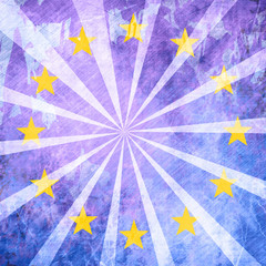 Wall Mural - Grunge background with european flag