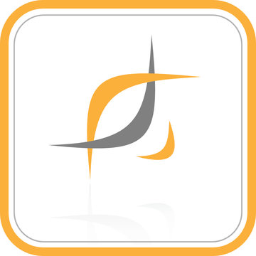 Vector abstract internet icon. Orange set. Simply change.