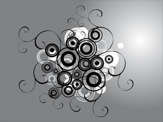 Wall Mural - Abstract silver design. Vector.