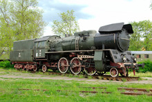 Historic Steam Train In Poland